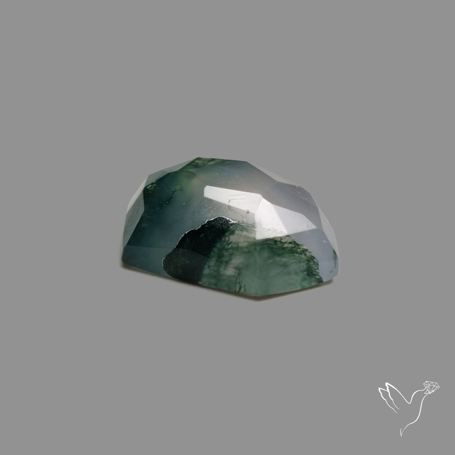 Rose Cut Moss Agate