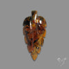 Golden Pietersite Leaf Carving