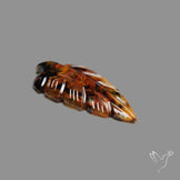Golden Pietersite Leaf Carving