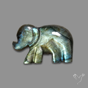 Labradorite Elephant Carving