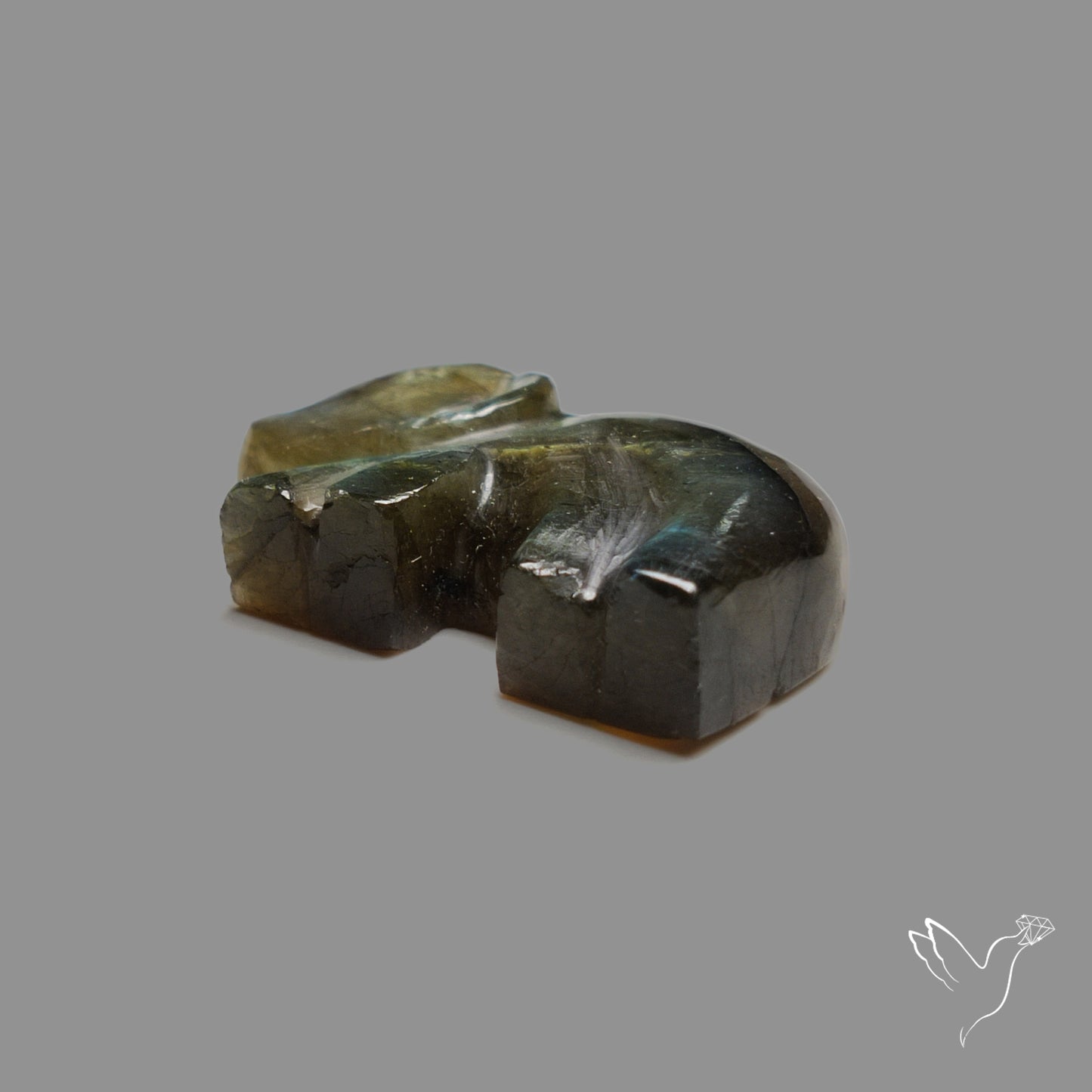 Labradorite Elephant Carving