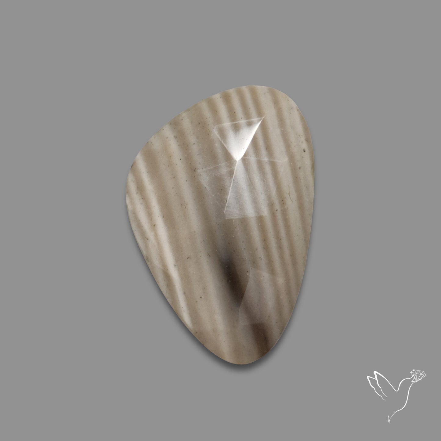 Rose Cut Flint Stone