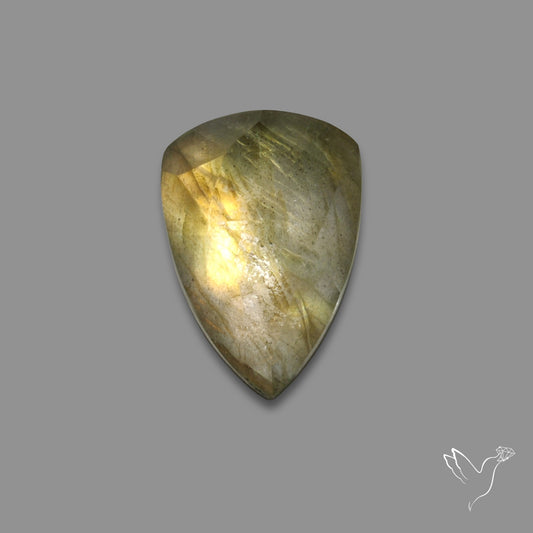 Rose Cut Himalayan Quartz With Golden Labradorite Doublet