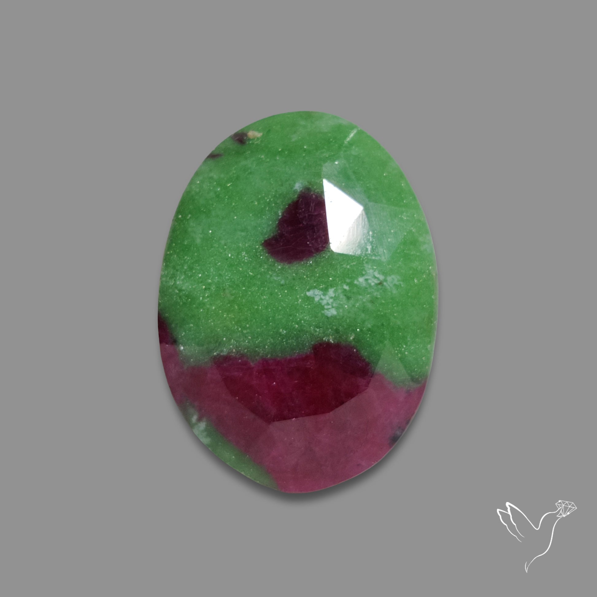 Rose Cut Ruby In Zoisite