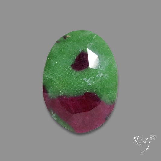 Rose Cut Ruby In Zoisite