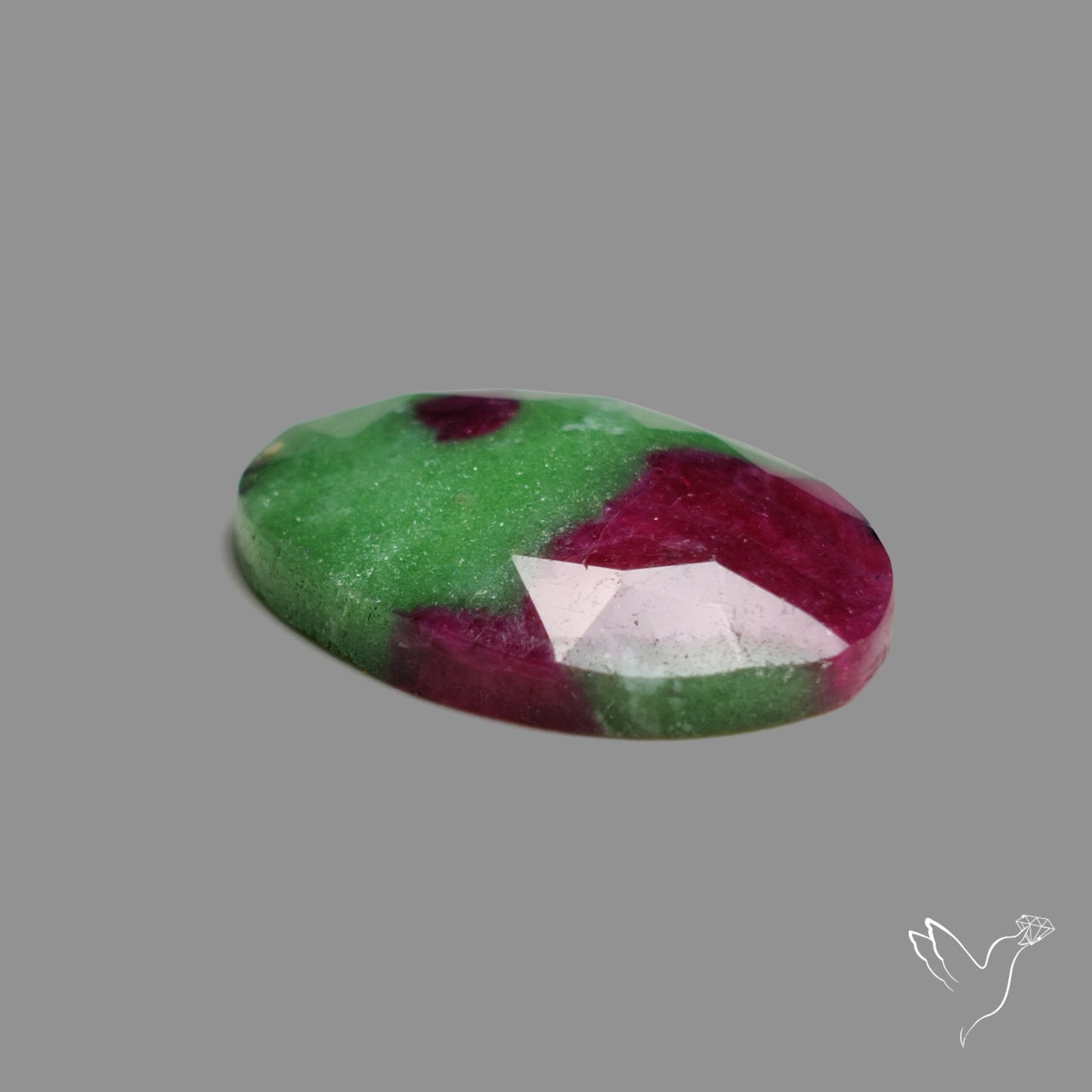 Rose Cut Ruby In Zoisite