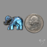 Blue Labradorite Elephant Carving (handcarved)