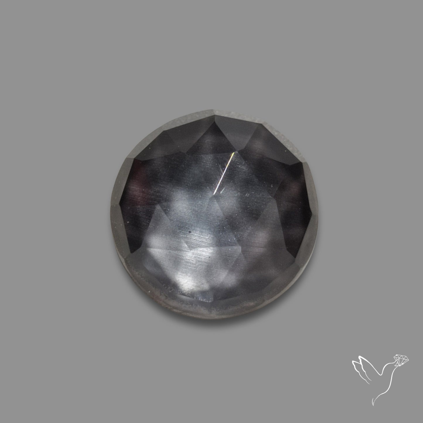 Rose Cut Himalayan Quartz With Silversheen Obsidian Doublet