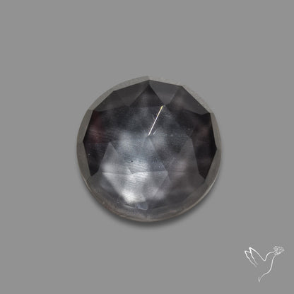 Rose Cut Himalayan Quartz With Silversheen Obsidian Doublet