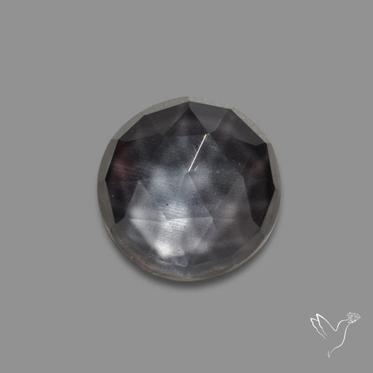Rose Cut Himalayan Quartz With Silversheen Obsidian Doublet