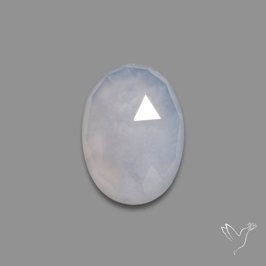 Rose Cut Namibian Blue Chalcedony