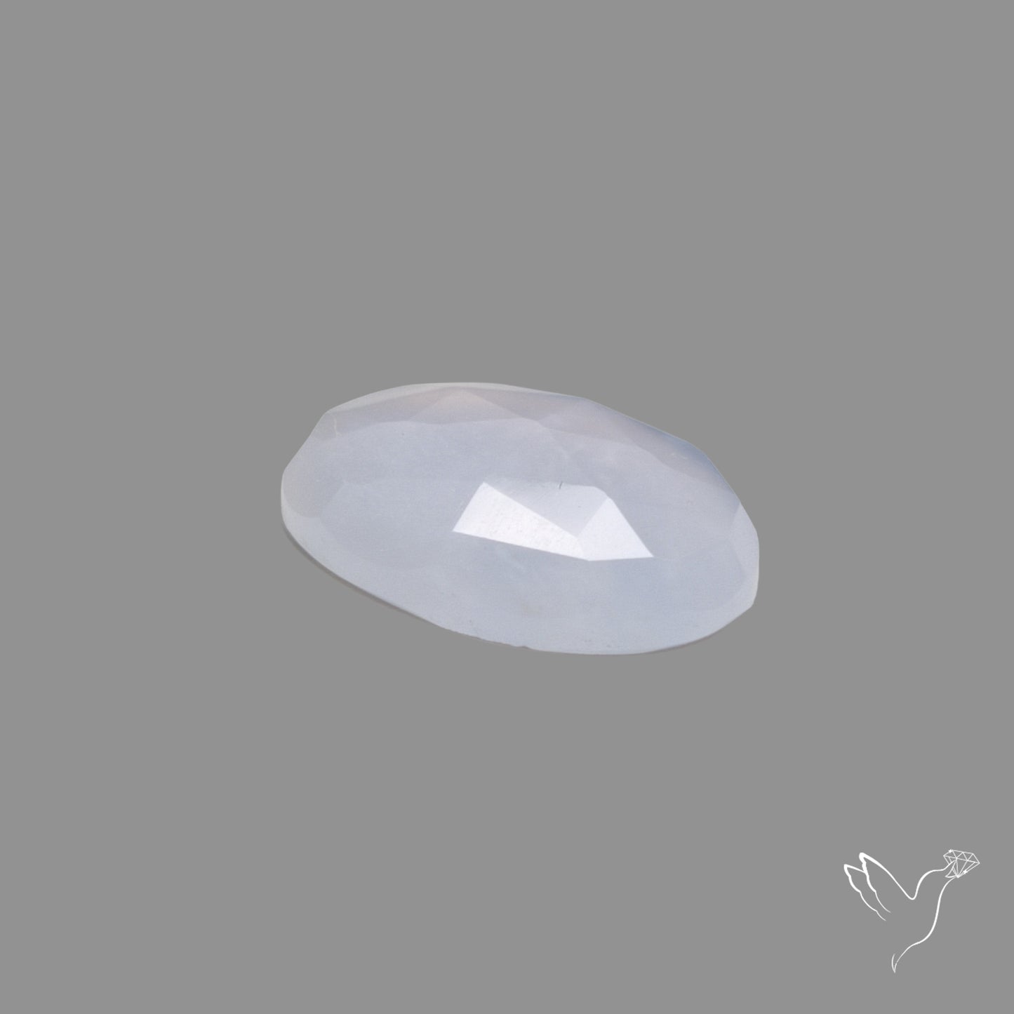 Rose Cut Namibian Blue Chalcedony