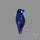 Blue Dichroic Glass Bird Carving