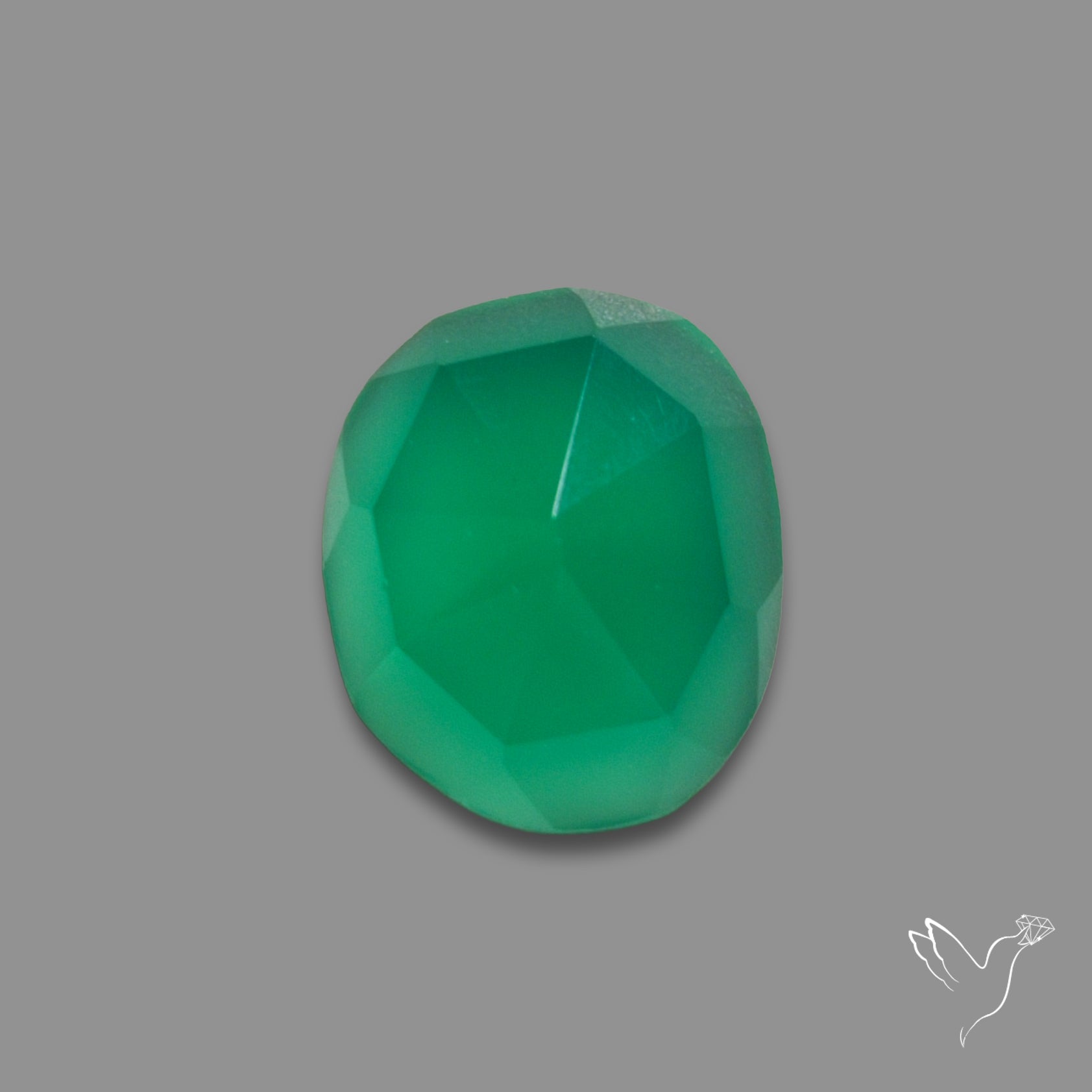 Rose Cut Chrome Chalcedony