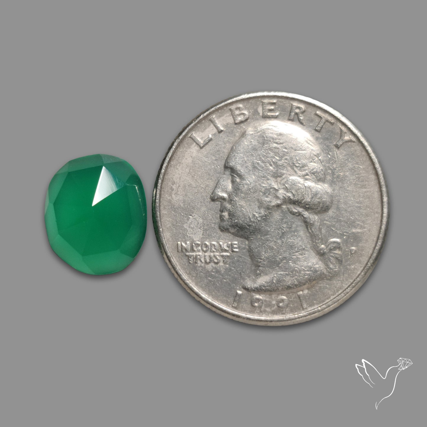Rose Cut Chrome Chalcedony
