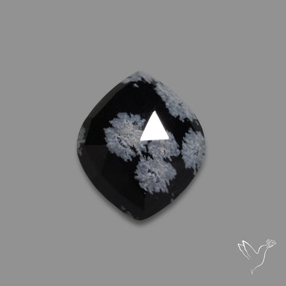 Rose Cut Snowflake Obsidian