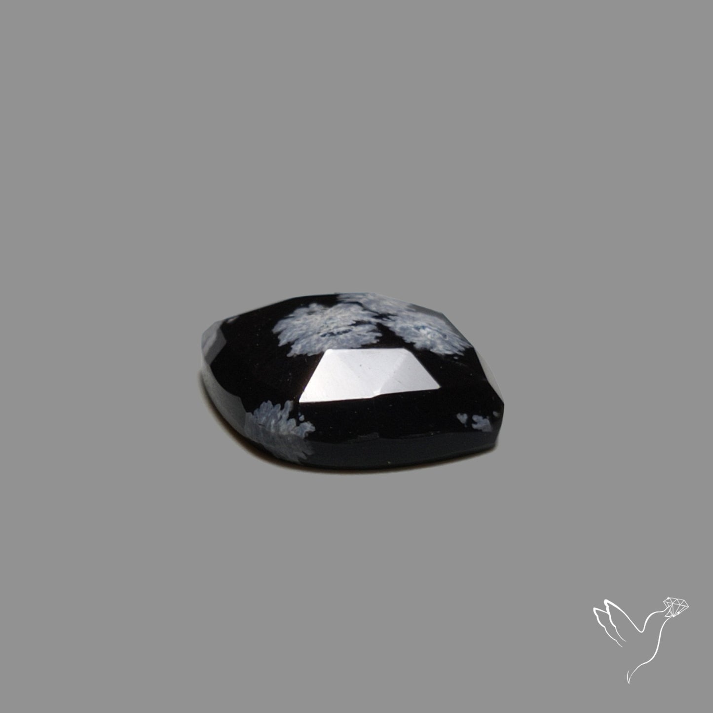 Rose Cut Snowflake Obsidian