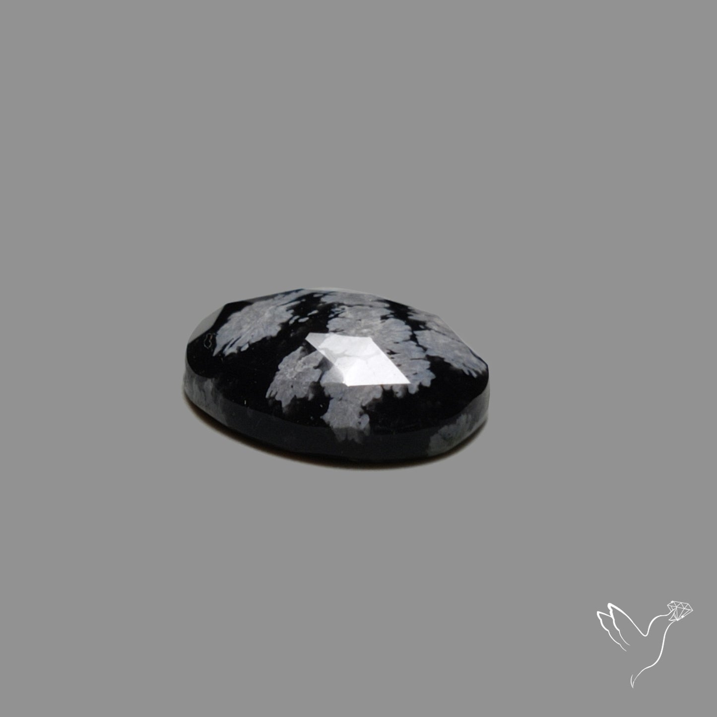Rose Cut Snowflake Obsidian