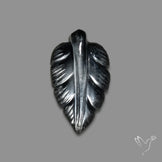 Himalayan Quartz With Hematite Leaf Carving Doublet