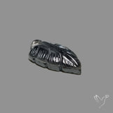 Himalayan Quartz With Hematite Leaf Carving Doublet