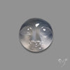 Gem Blue Chalcedony Moonface Carving