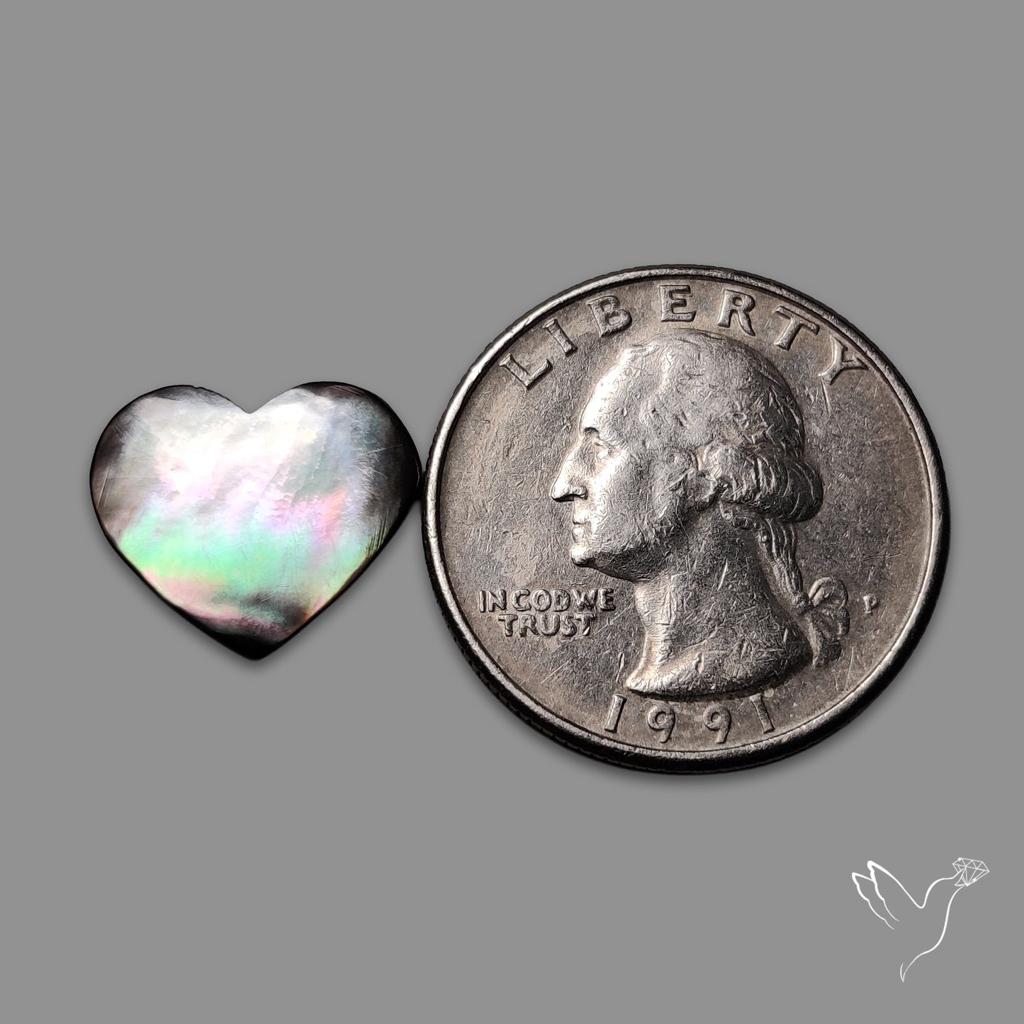 Tahitian Rainbow Mother Of Pearl Heart