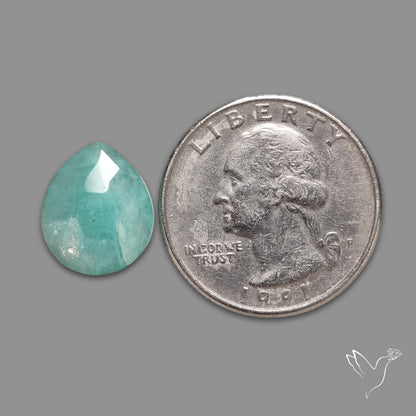 Rose Cut Himalayan Quartz With Amazonite Doublet