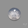 Blue Chalcedony Moonface Carving