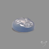 Blue Chalcedony Moonface Carving