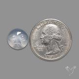 Blue Chalcedony Moonface Carving