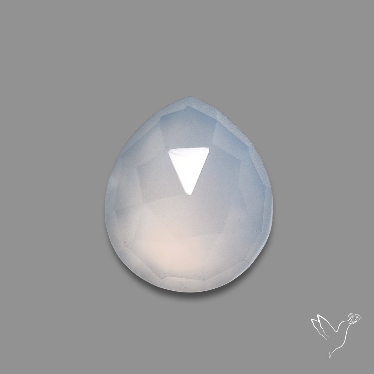 Rose Cut Namibian Blue Chalcedony