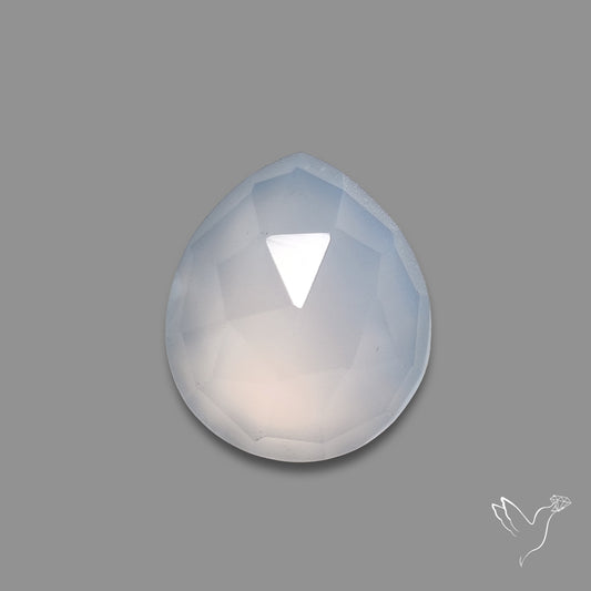 Rose Cut Namibian Blue Chalcedony