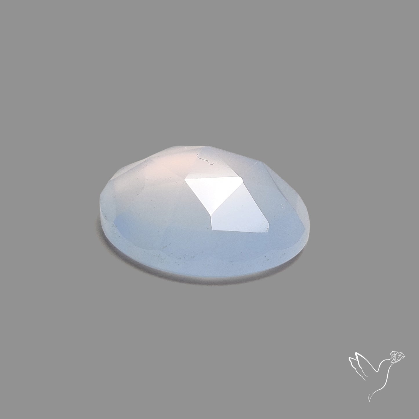 Rose Cut Namibian Blue Chalcedony