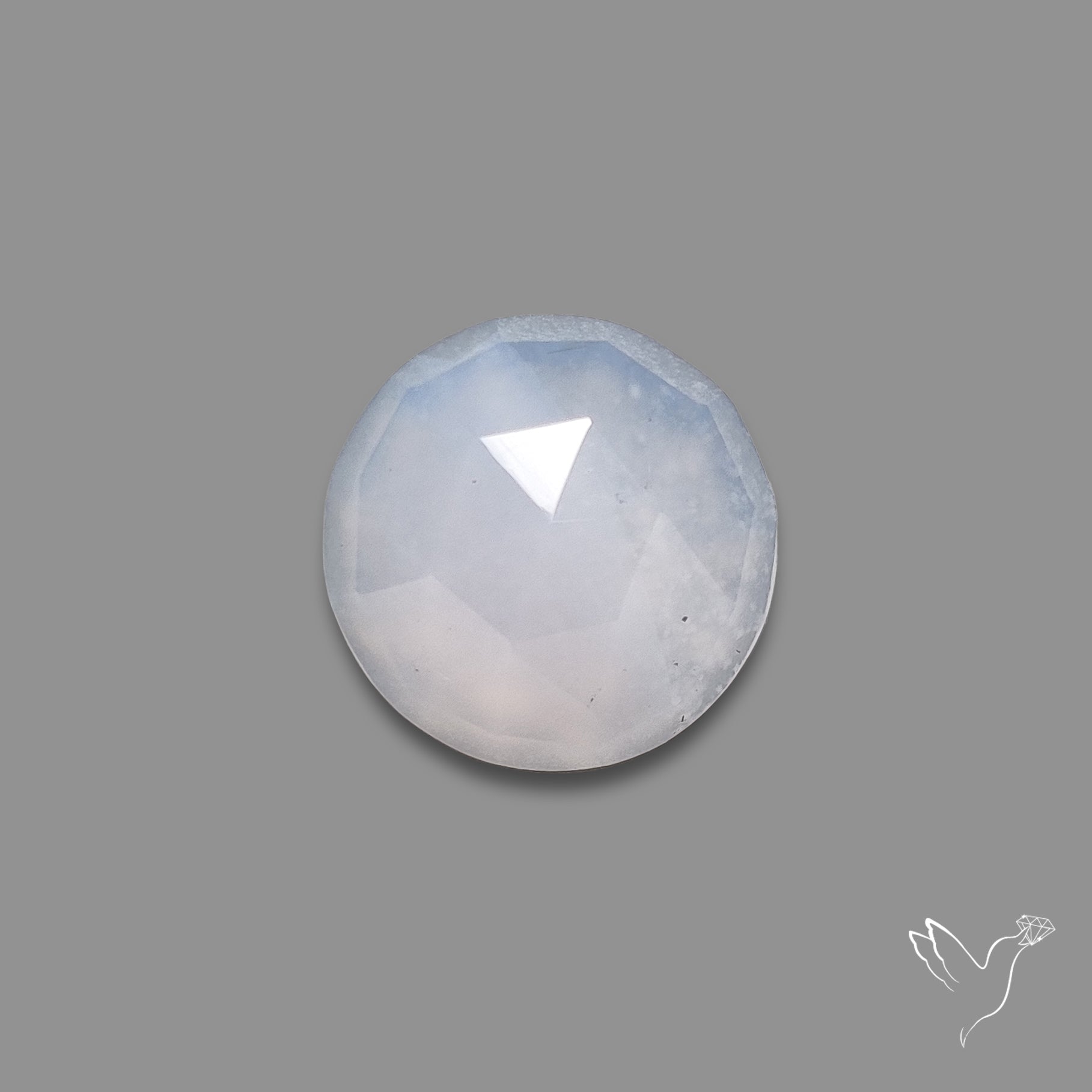 Rose Cut Namibian Blue Chalcedony