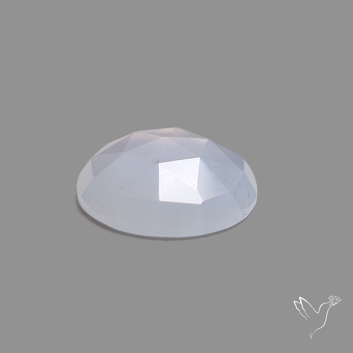 Rose Cut Namibian Blue Chalcedony
