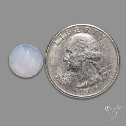 Rose Cut Namibian Blue Chalcedony