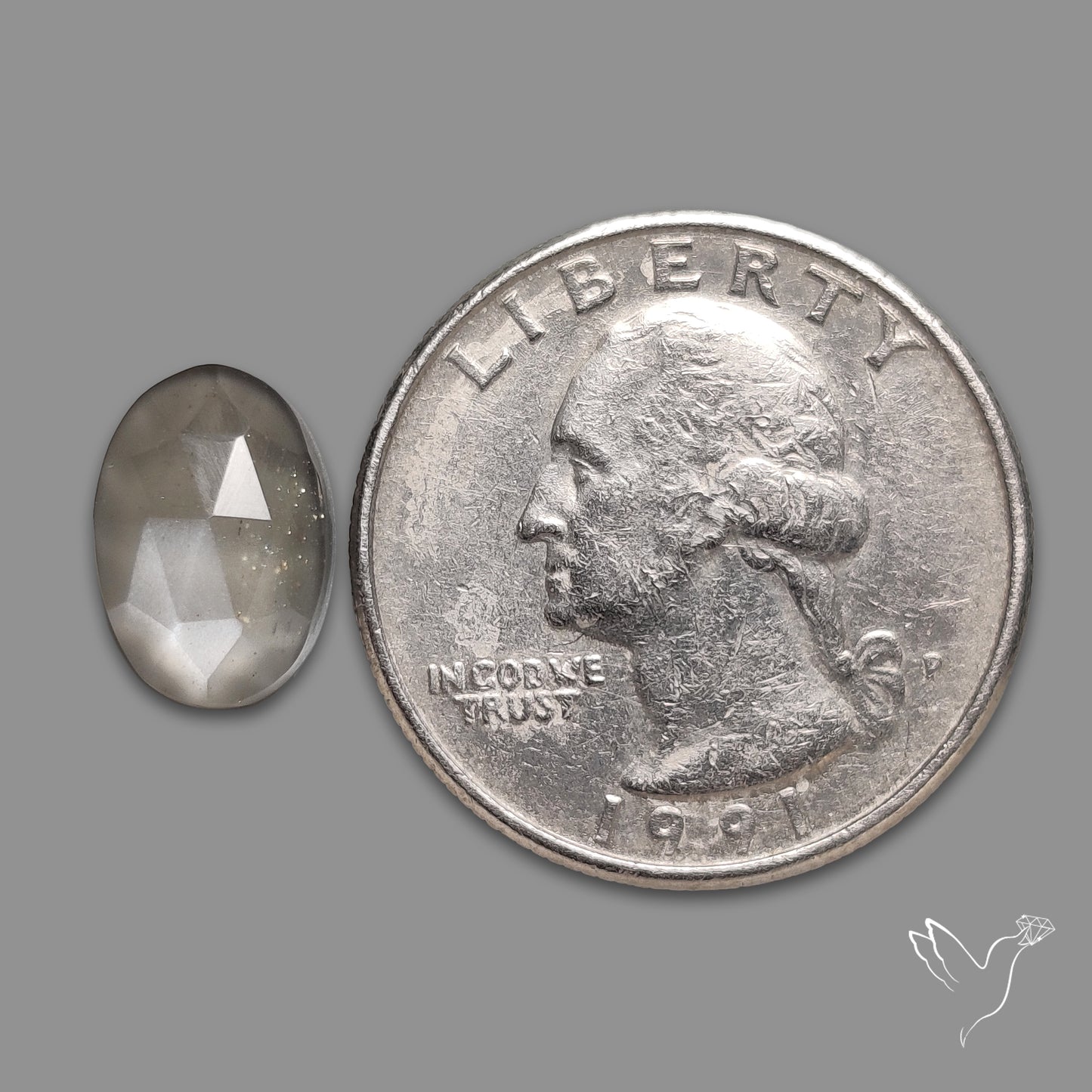 Rose Cut Grey Moonstone