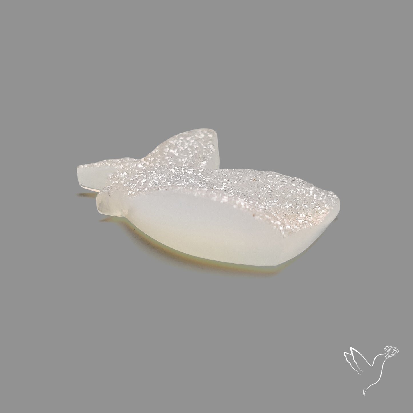 Pearlshine Druzy Unicorn Carving (Handcarved)