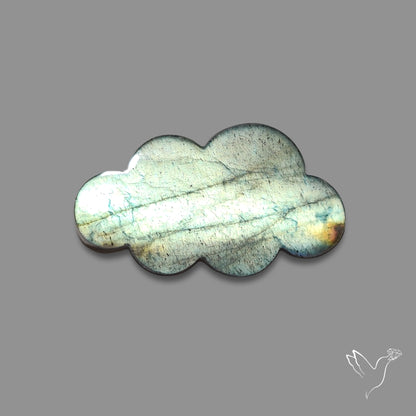 Flashy Labradorite Cloud Carving