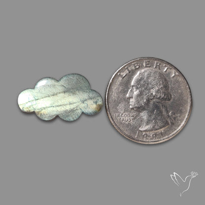 Flashy Labradorite Cloud Carving