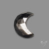 Rose Cut Silversheen Obsidian Crescent