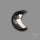 Rose Cut Silversheen Obsidian Crescent