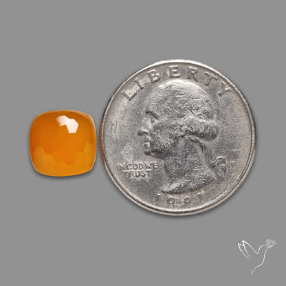 Honeycomb Cut Yellow Chalcedony