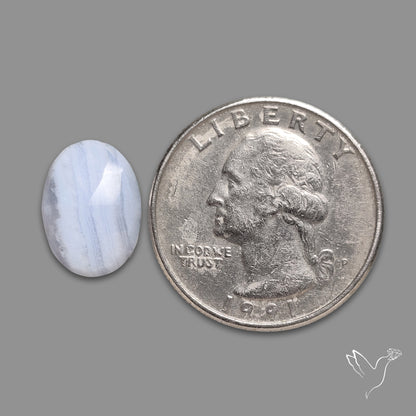 Rose Cut Blue Lace Agate