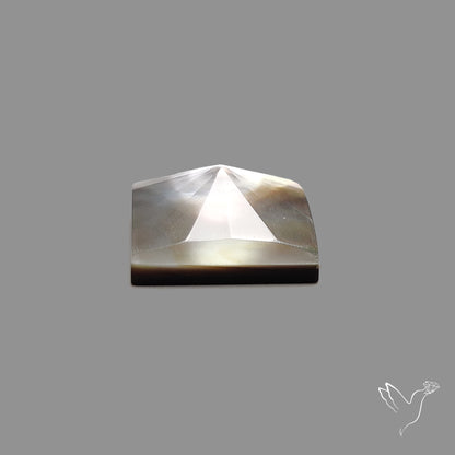Step Cut Himalayan Quartz With Black Mother Of Pearl Doublet