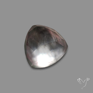 Rose Cut Himalayan Quartz With Black Mother Of Pearl Doublet