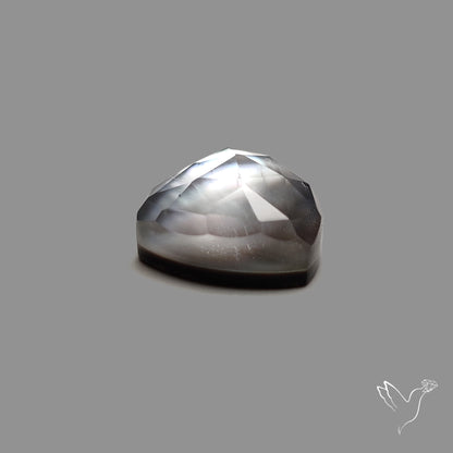 Rose Cut Himalayan Quartz With Black Mother Of Pearl Doublet