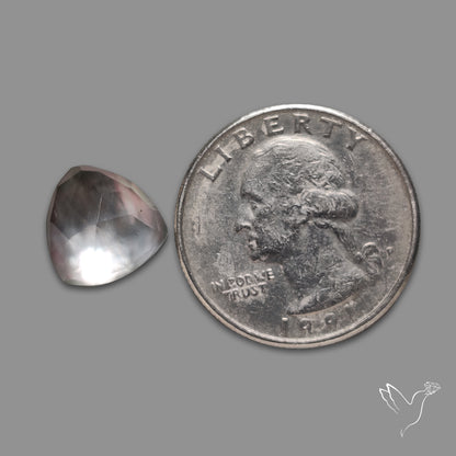 Rose Cut Himalayan Quartz With Black Mother Of Pearl Doublet