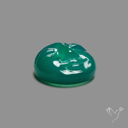 Chrome Chalcedony Moonface Carving