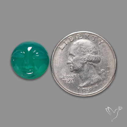 Chrome Chalcedony Moonface Carving